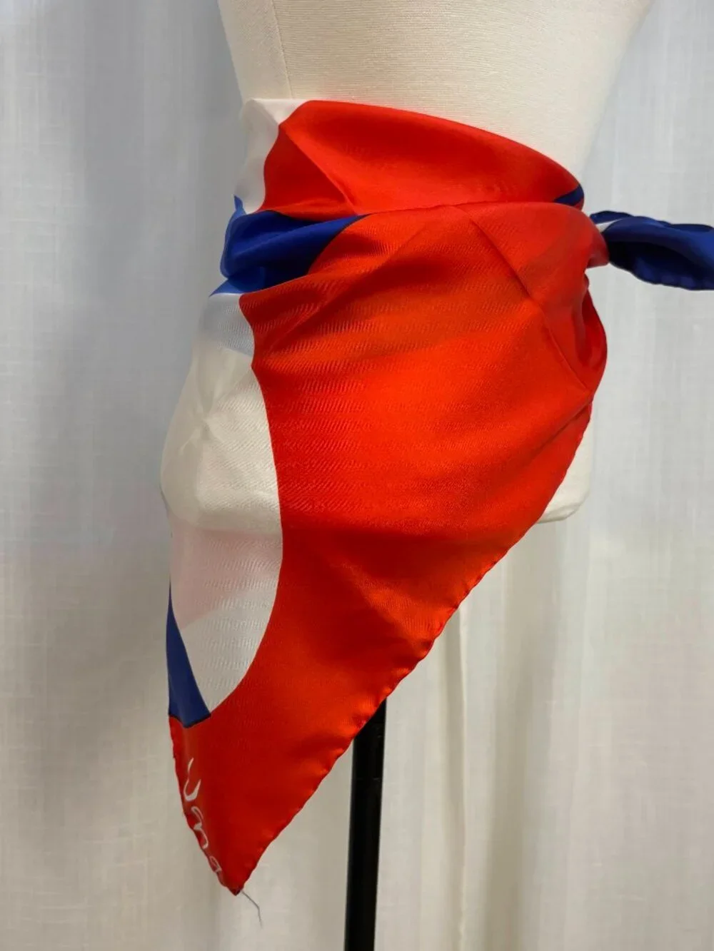 Vera Gold Piece Collection - Colorblock Silk Scarf - Hand Rolled Edges